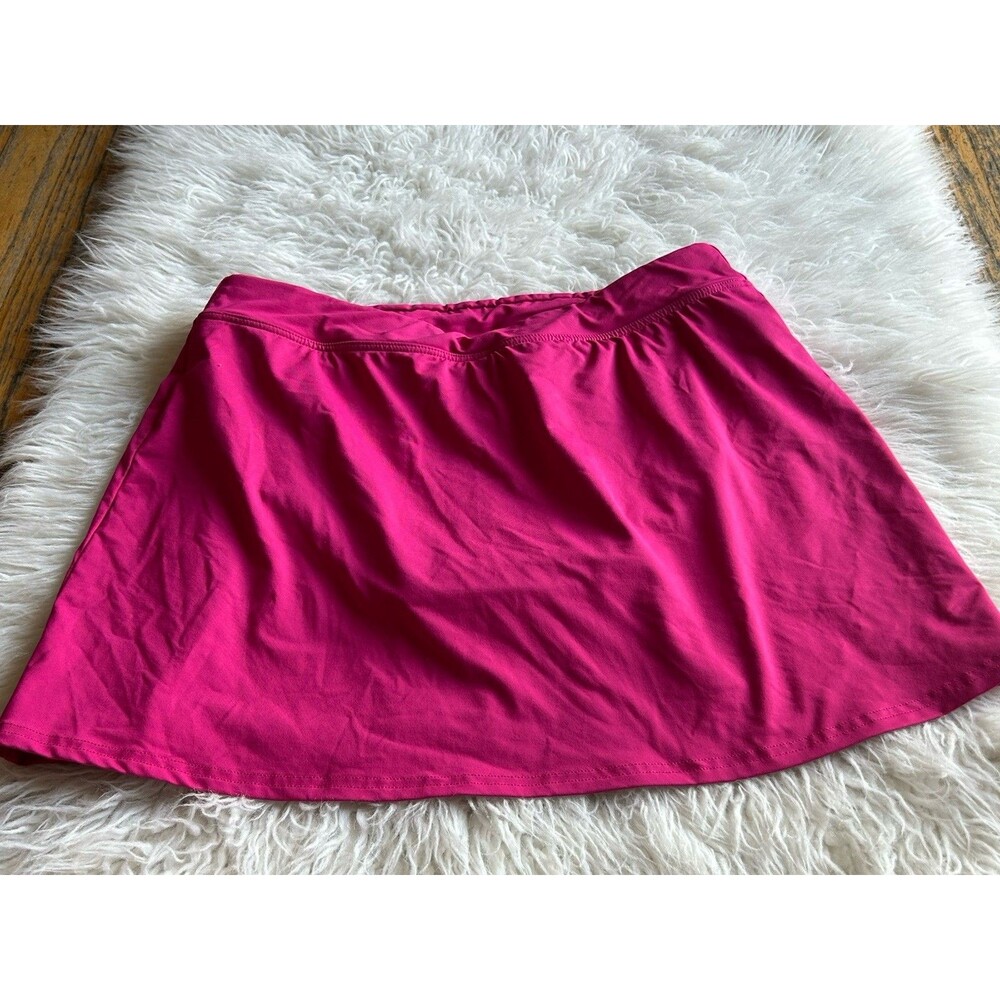 Lands End Women’s Size Large Pink Swim Suit Skirt Skort Bottom Beach Pool - Picture 5 of 6